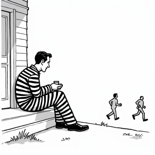 New Orleans captures escaped inmate Antoine Massey single-panel cartoon