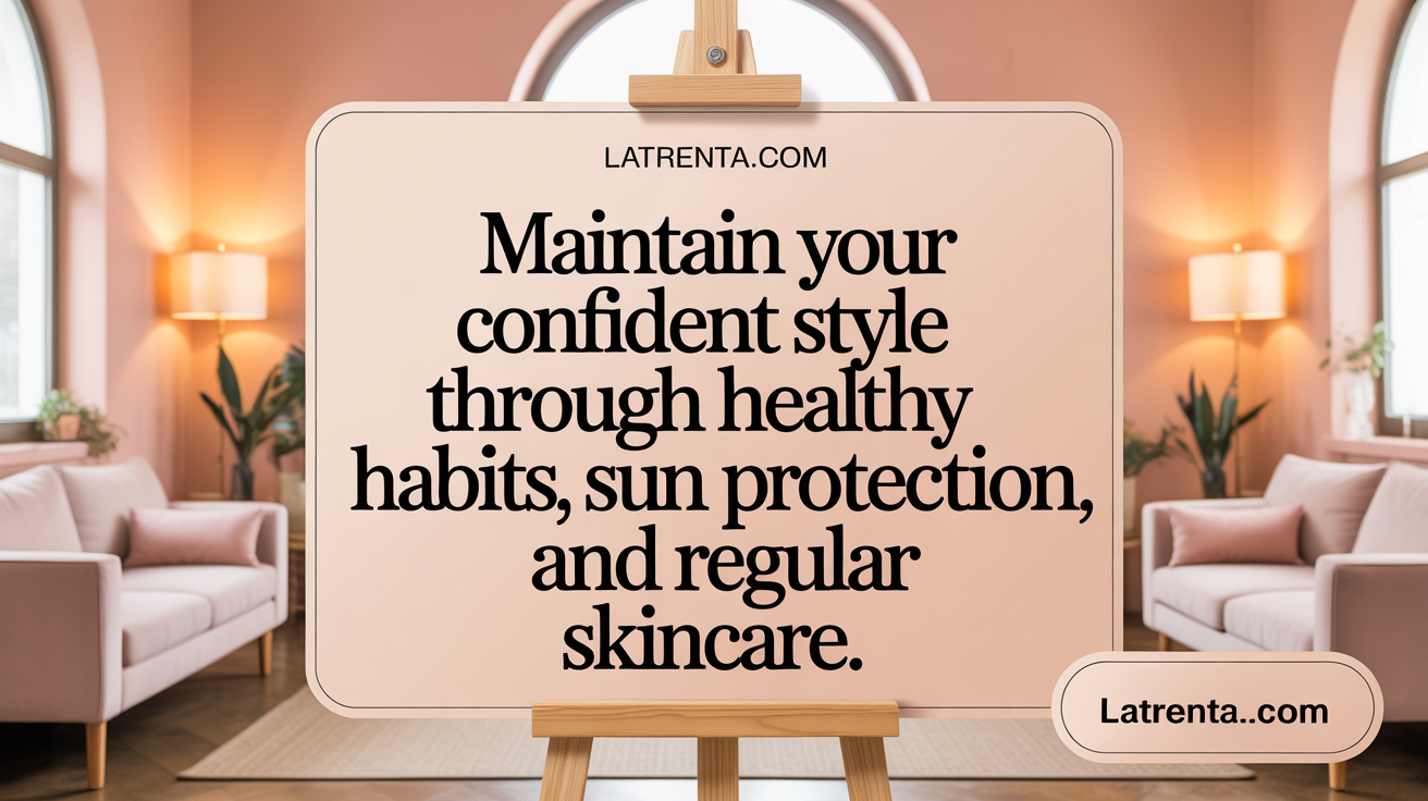 Maintain your sculpted look through healthy habits, sun protection, and regular skincare.