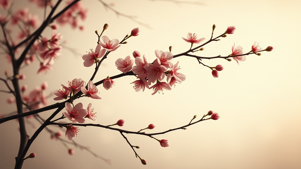 매화의 강인함과 인내를 나타내는 이미지