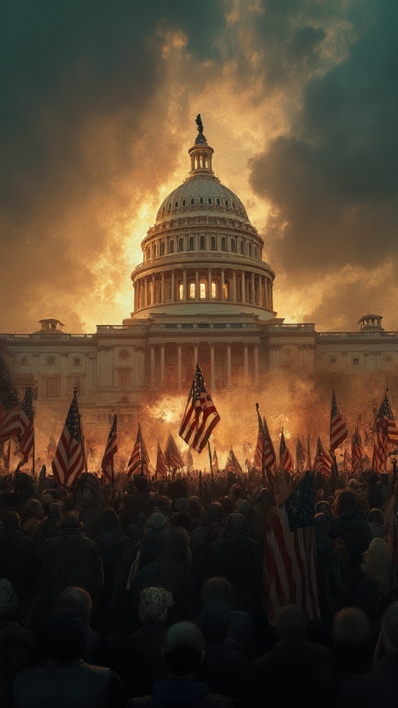 a-fractured-us-capitol-a-mob-with-american-flags-twjm9gp2qu