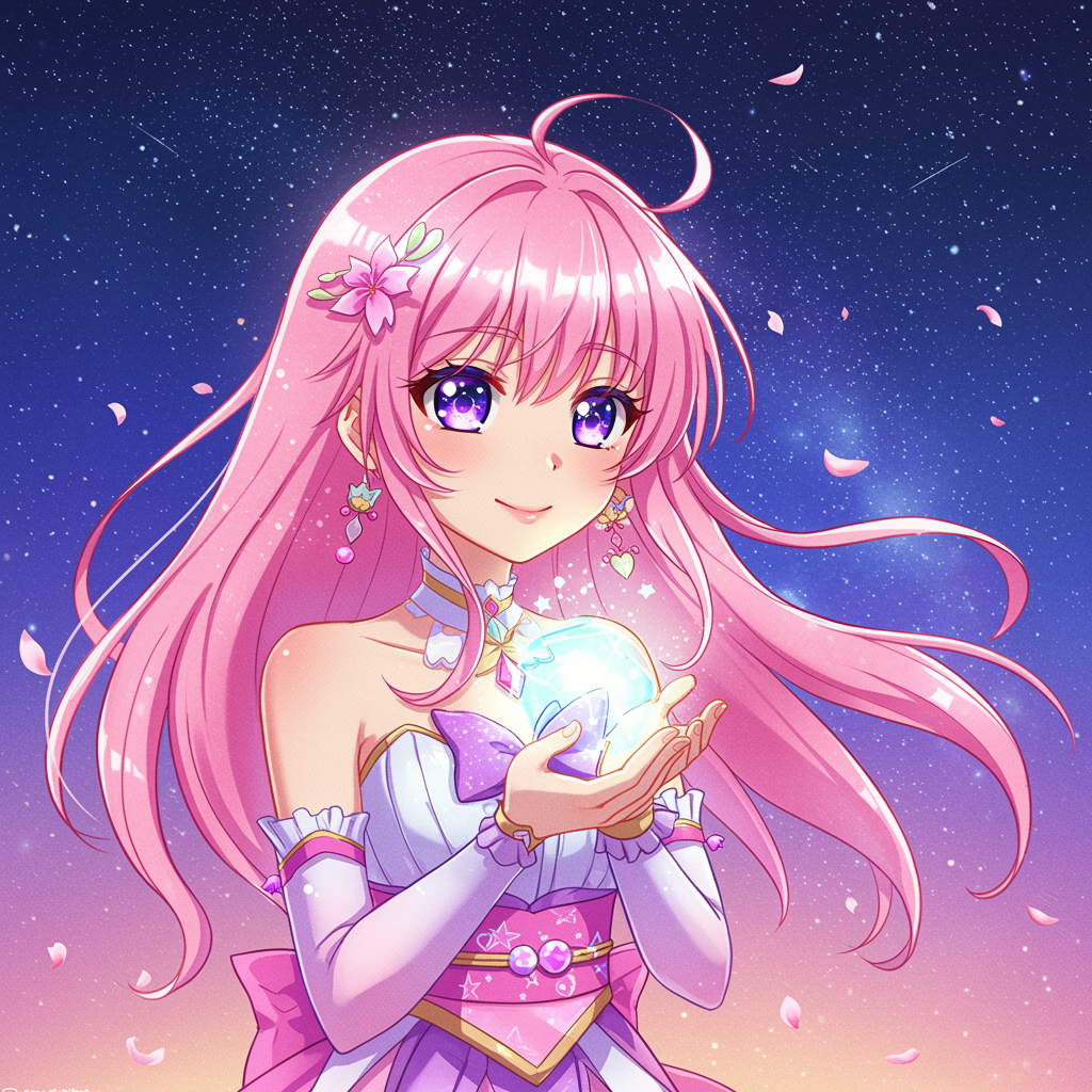pink anime girl pfp