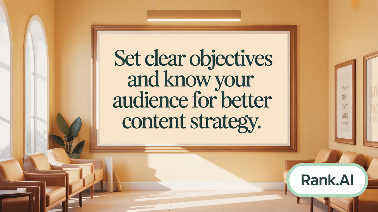 Set Clear Objectives and Know Your Audience for Better Content Strategy