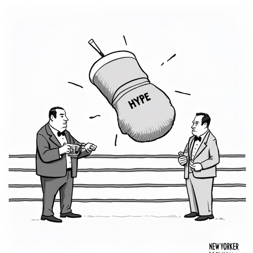 Jake Paul vs. Julio Cesar Chavez Jr. Boxing Event in Anaheim single-panel cartoon