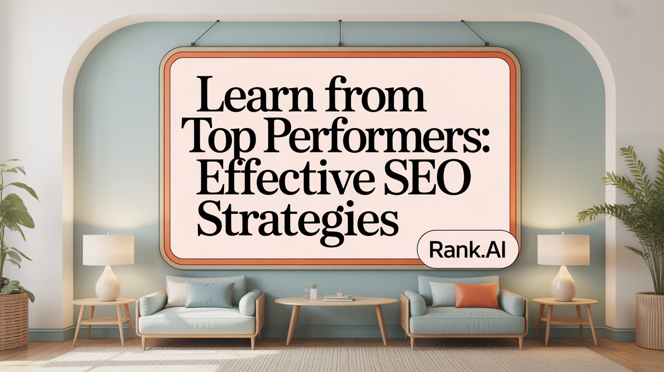 Learn from Top Performers: Competitive SEO Strategies