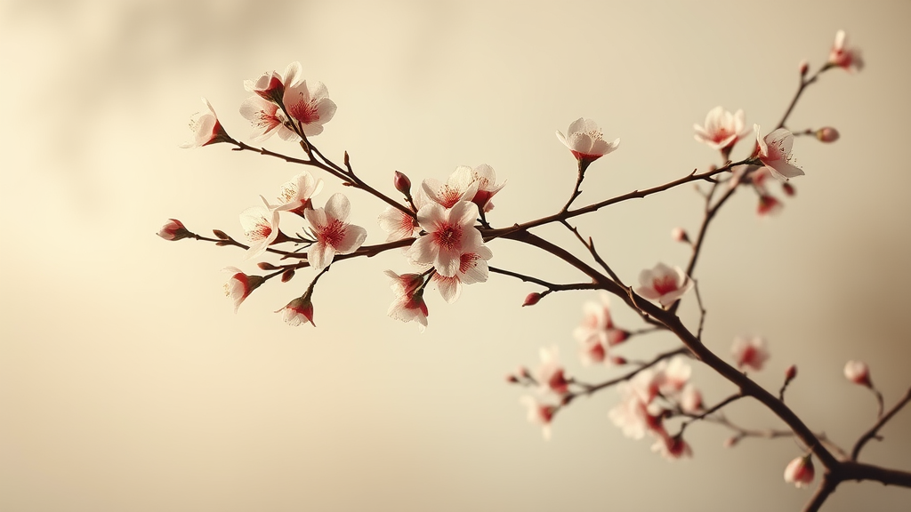 매화의 아름다움과 강인함을 상징하는 이미지