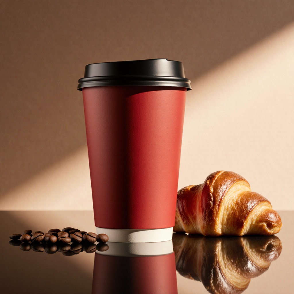 Cinematic ultra-realistic advertising shot. A red 