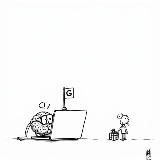 Google Introduces New AI Features for Chromebook Plus single-panel cartoon