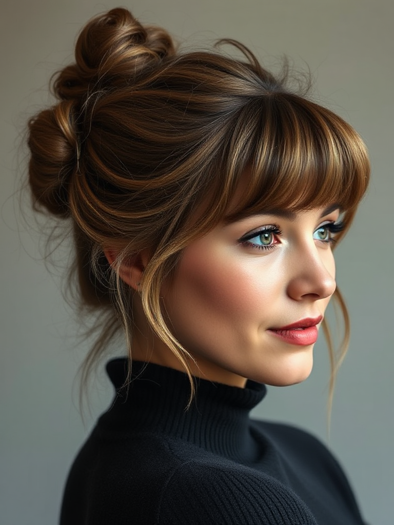 Vintage Pin-Up Hair with Bangs