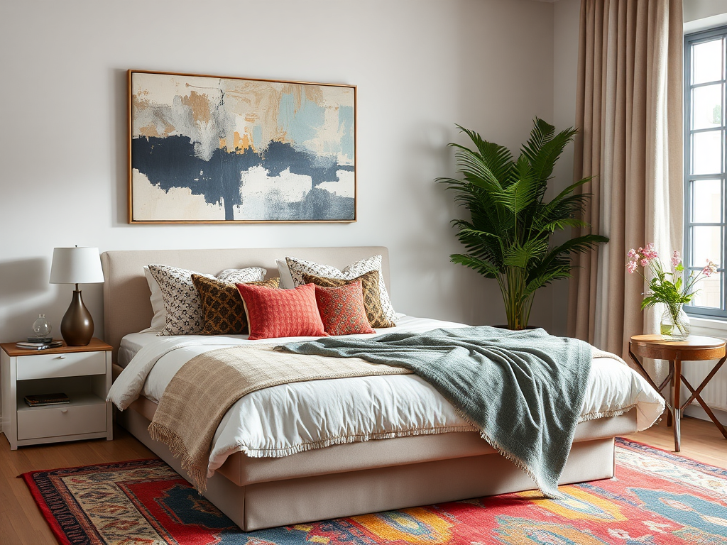 3. Personal Touches: Art, Textiles, and Greenery