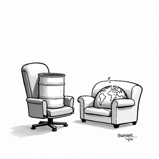 Oil Prices Stabilize Despite Middle East Tensions single-panel cartoon