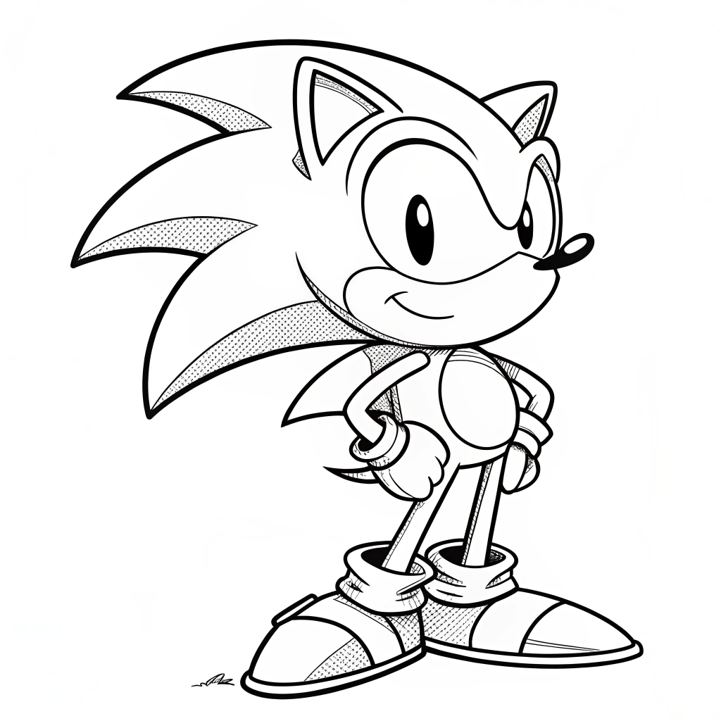 hyper sonic coloring pages