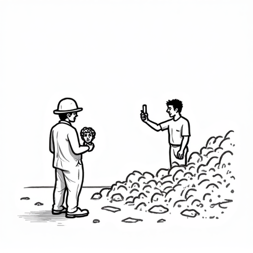 Ancient Roman Artifacts Discovered in London Demolition single-panel cartoon