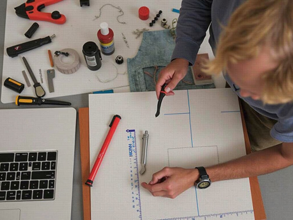 Frustrated carpenter OLFA tools