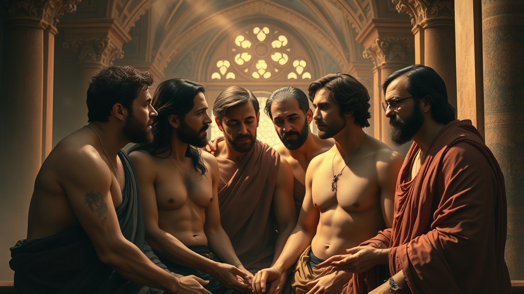 사랑과 사회적 책임을 상징하는 장면