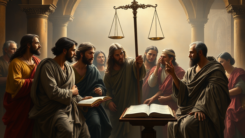 사회적 갈등을 상징하는 종교적 장면