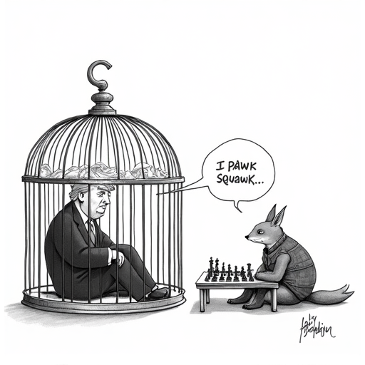 Trump criticizes leaked intel on Iran nuclear strikes single-panel cartoon