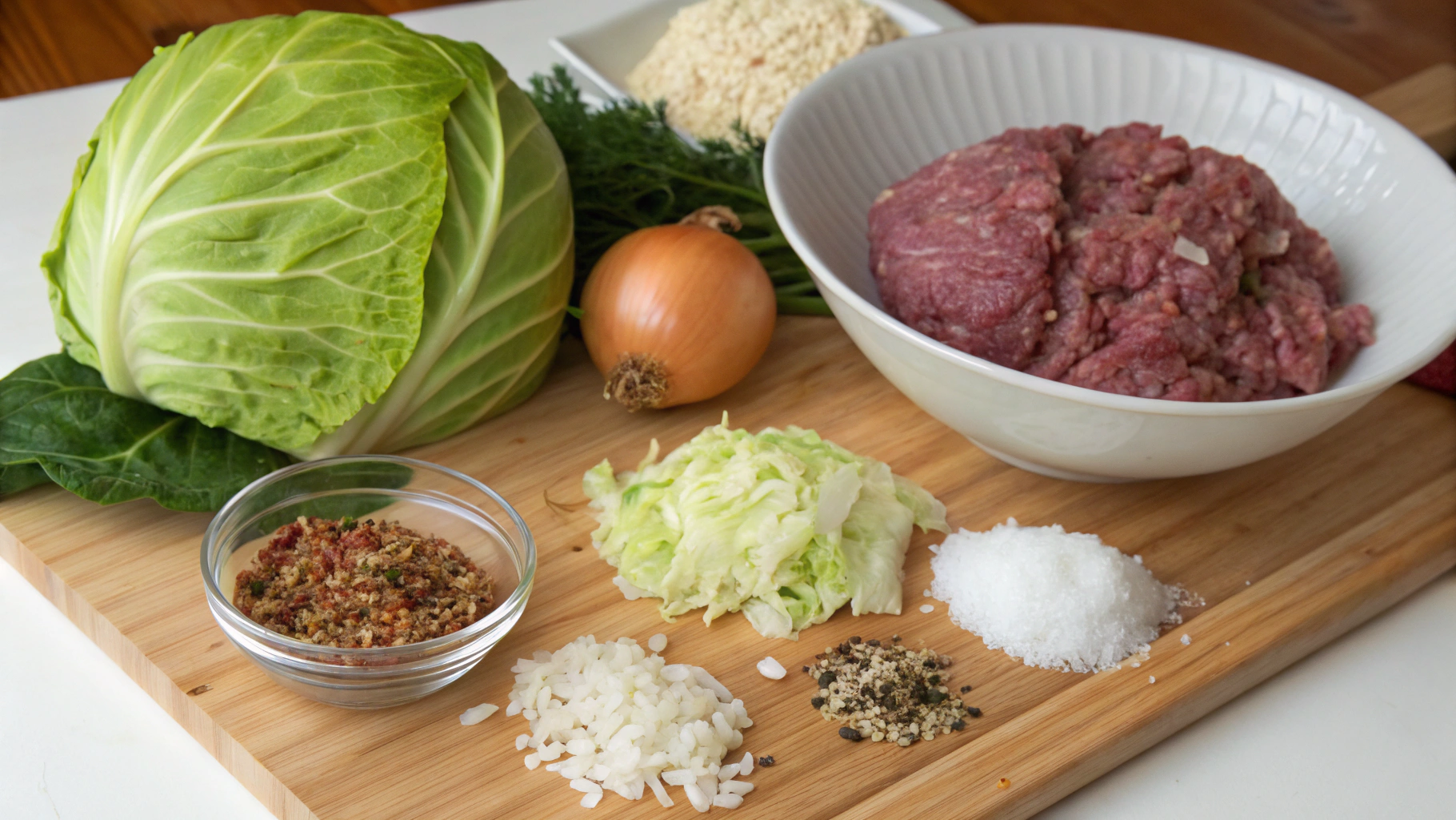Ingredients for Gołąbki