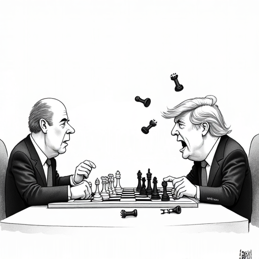 Jerome Powell Addresses Federal Reserve Meeting Outcomes single-panel cartoon