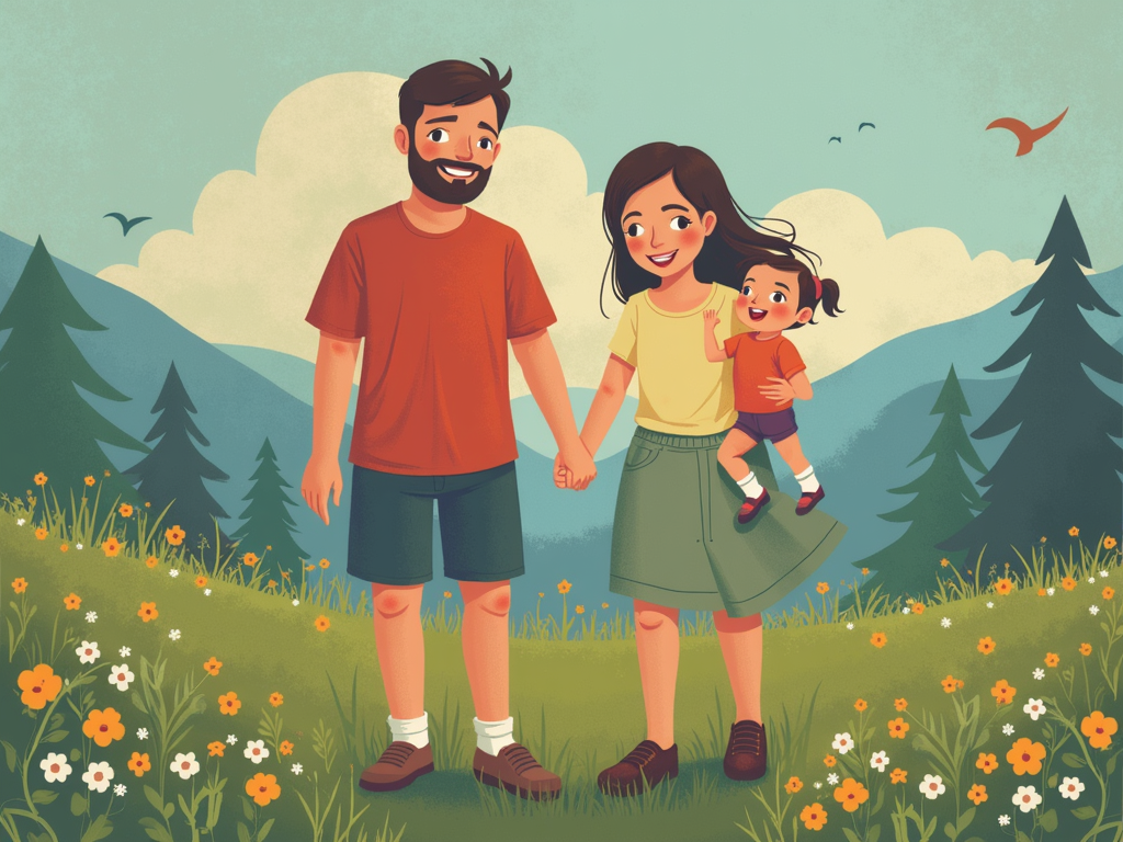 Father with child image