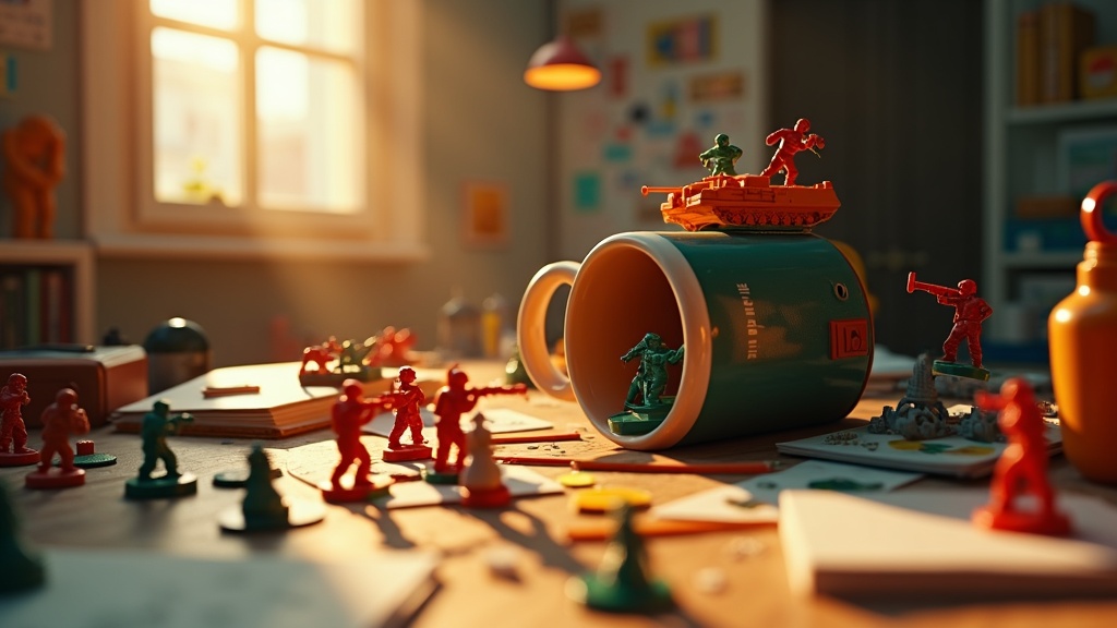 Análisis de una batalla épica entre soldados de plástico en Plastic Battlegrounds.